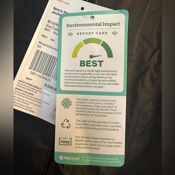 Marmot Women’s Rain Jacket - Picture 4 of 4